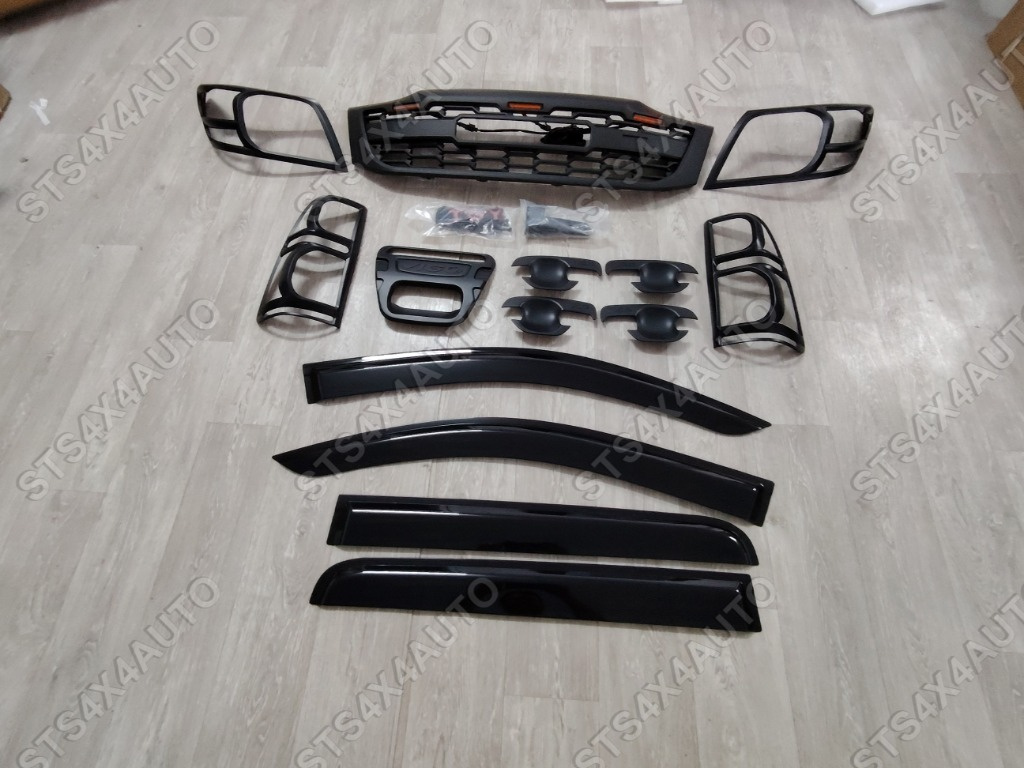 SET GRILA FATA+PARAVANTURI SI ORNAMENT EXTERIOR PENTRU TOYOTA HILUX VIGO 2012-2016 [14-BUC]