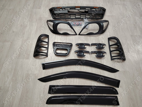 SET GRILA FATA+PARAVANTURI SI ORNAMENT EXTERIOR PENTRU TOYOTA HILUX VIGO 2005-2011 [14-BUC]