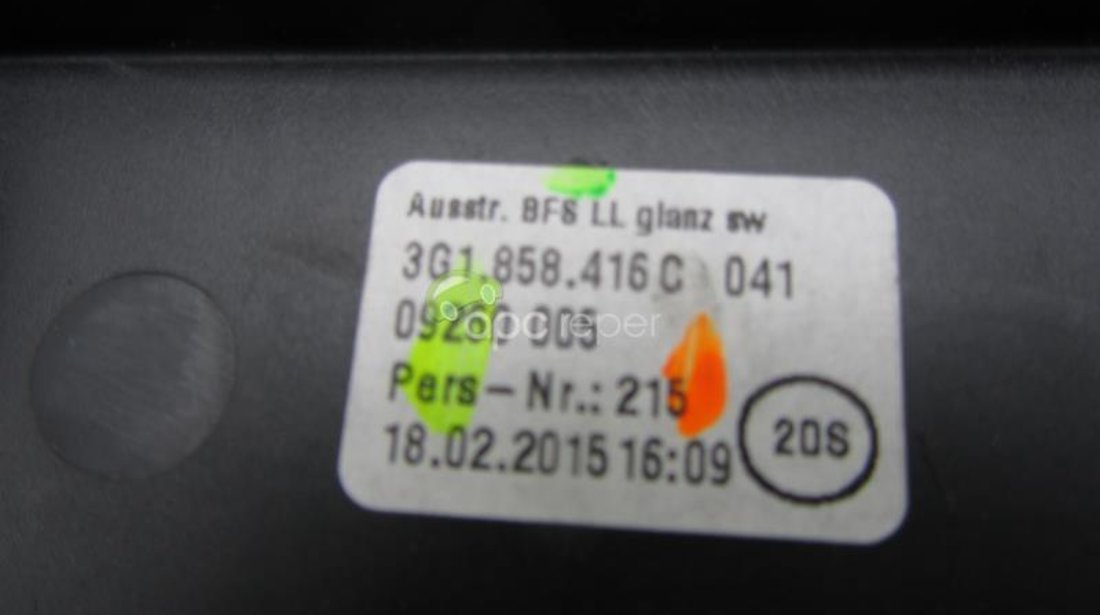 Set grile Aer VW Passat B8 model 2016 Originale