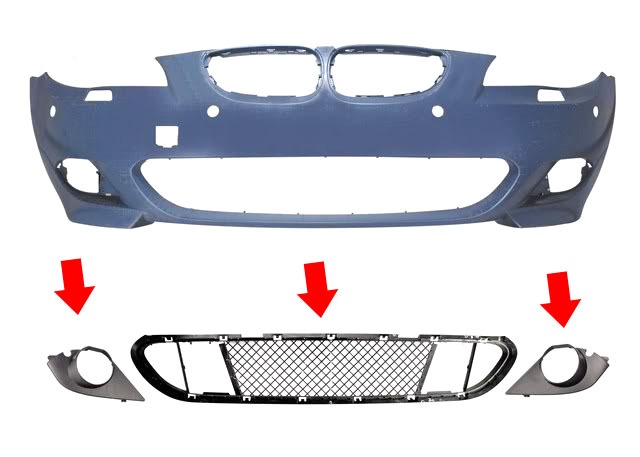 Set grile Bara M BMW Seria 5 E60 Mtech