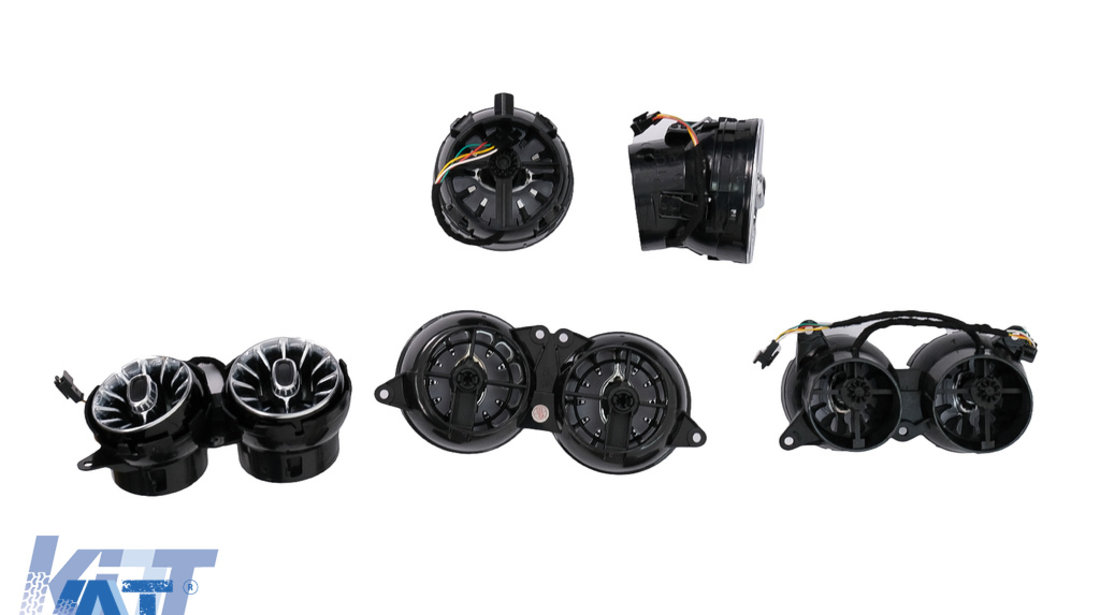 SET Grile de aerisire Consola Centrala & Consola Spate compatibil cu Mercedes S-Class W222 (2013-2020)