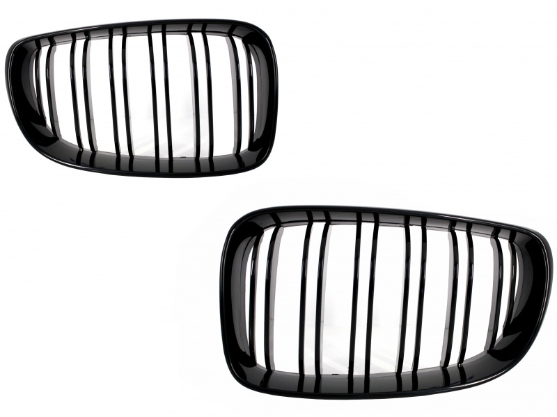 Set Grile Radiator Nari Bmw Seria 1 E82 2007-2011 LCI M Design Negru Lucios