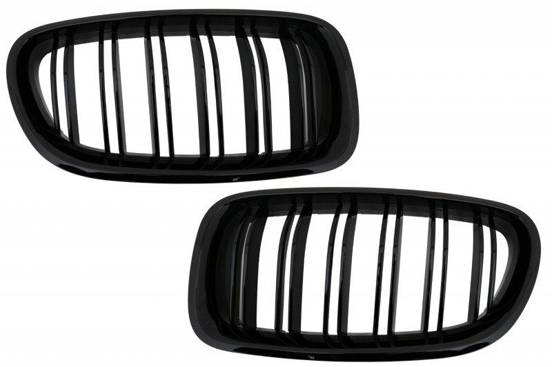 Set Grile Radiator Nari Bmw Seria 5 F11 2009-2016 M Design Negru Lucios FGBMF10DPB