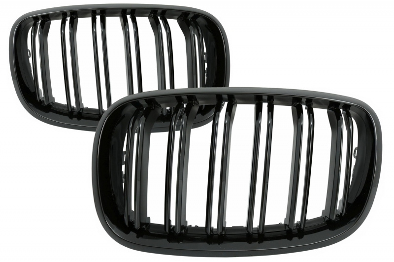 Set Grile Radiator Nari Bmw X5 E70 2006-2013 M Design Negru Lucios FGBME70DPBG