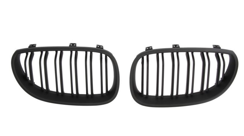 Set grile radiator negru mat 2 piese BMW Seria 5 (E60) 520 d/520 i/523 i/525 d/525 d xDrive/525 i/525 i xDrive/525 xd/525 xi/530 d/530 d xDrive/530 i/530 i xDrive/530 xd/530 xi/535 d/535 i/535 ix/5