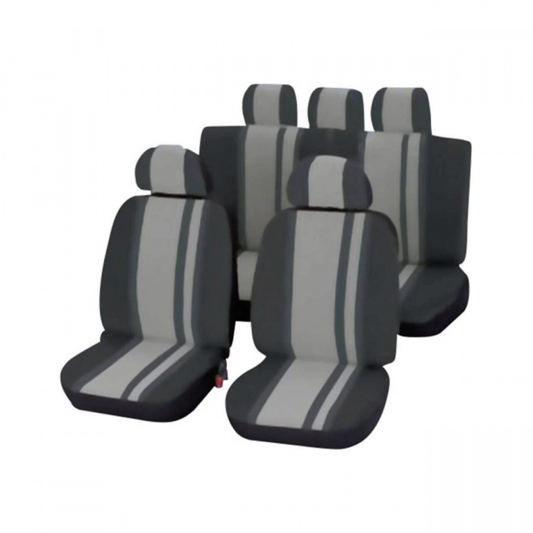 Set Huse Auto Gri + Negru 14 piese Cartrend 84957