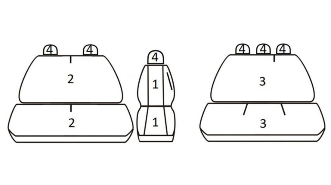 Set Huse Scaun Astra Opel Vivaro A 2001-2014 6 Locuri S-/53_T06