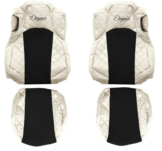 Set Huse Scaun Camion F-Core Classic Alb/Negru F-CORE FX22 CHAMP