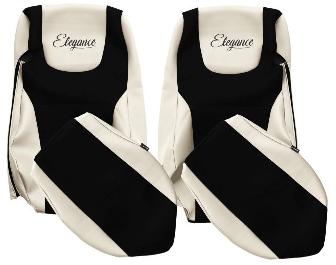 Set Huse Scaun Camion F-Core Classic Alb/Negru F-CORE UX07 CHAMP