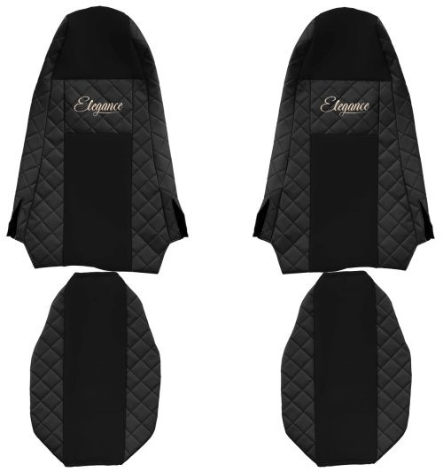 Set Huse Scaun Camion F-Core Classic Negru F-CORE FX15 BLACK