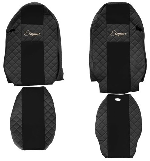 Set Huse Scaun Camion F-Core Classic Negru F-CORE FX12 BLACK