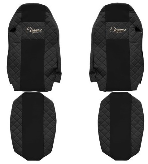 Set Huse Scaun Camion F-Core Classic Negru F-CORE FX06 BLACK