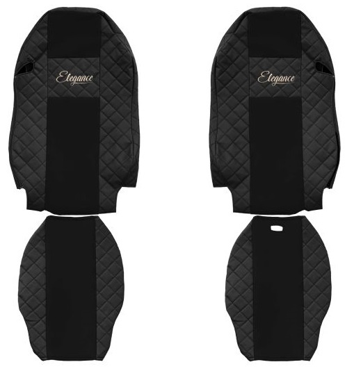 Set Huse Scaun Camion F-Core Classic Negru F-CORE FX10 BLACK