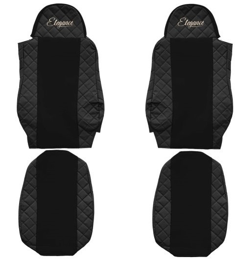 Set Huse Scaun Camion F-Core Classic Negru F-CORE FX04 BLACK