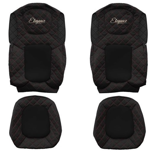 Set Huse Scaun Camion F-Core Classic Negru/Rosu F-CORE FX24 BLACKRED