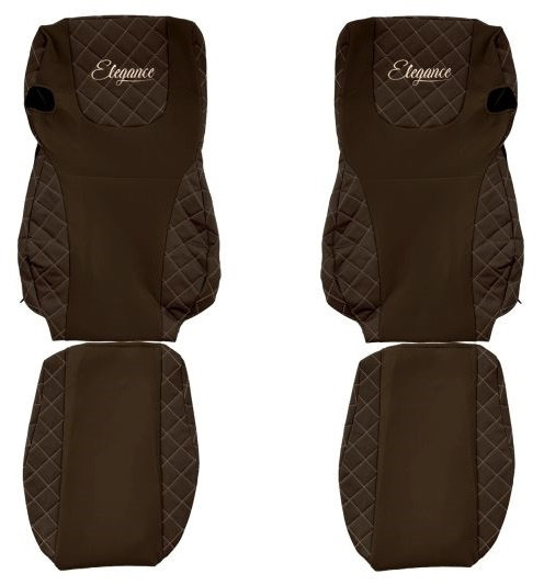 Set Huse Scaun Camion F-Core Elegance Q Maro F-CORE FX07 BROWN