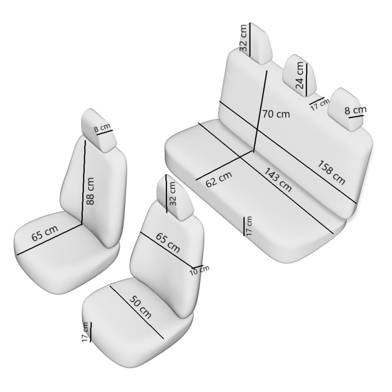Set Huse Scaun Elegance Gri Umbrella 44494