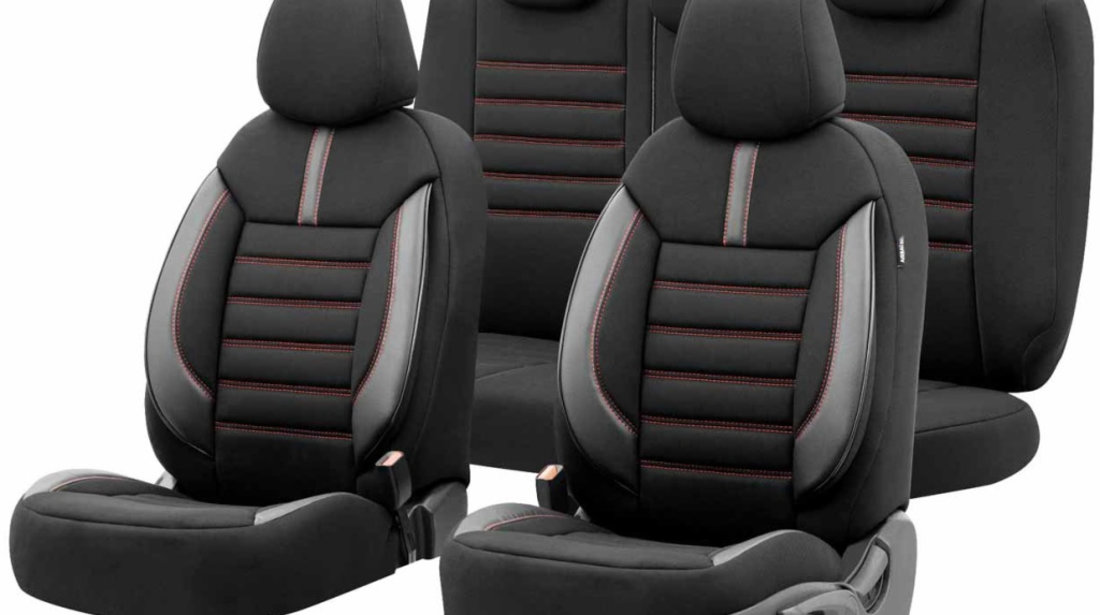 Set Huse Scaun Otom Limited 101 Black / Red 3 Zip OT74047