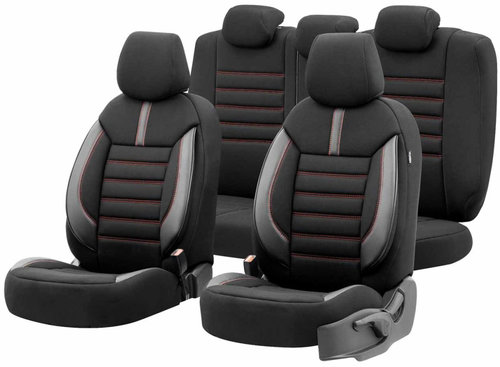 Set Huse Scaun Otom Limited 101 Black / Red 3 Zip OT74047