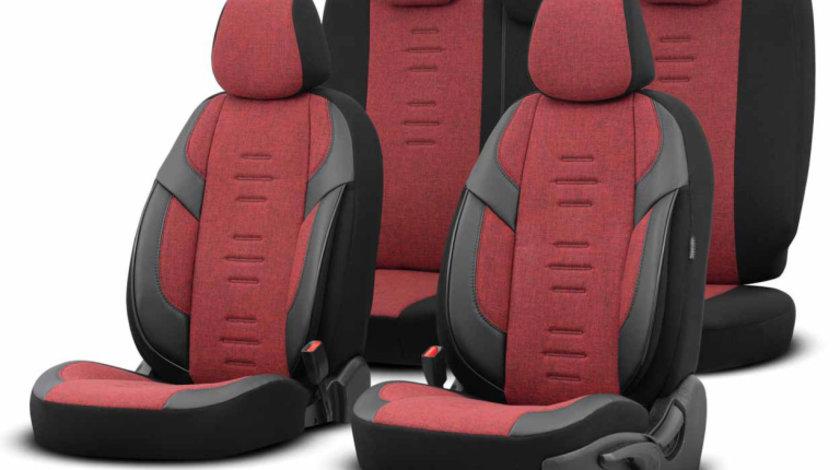 Set Huse Scaun Otom Throne 103 Red 3 Zip OT86756