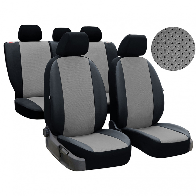 SET HUSE SCAUN PERLINE PIELE PERFORATA GRI-NEGRU 45666 UMBRELLA