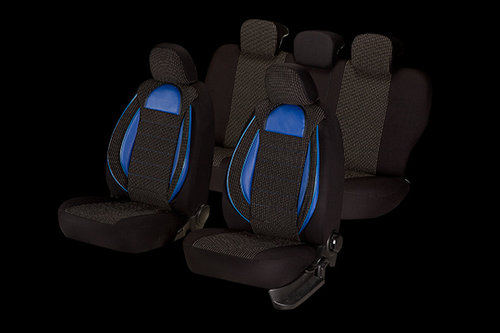 Set Huse Scaun Racing Negru - Albastru Umbrella RG-M5-2