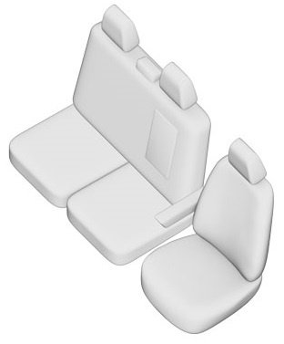 Set Huse Scaun Umbrella Fit Ford Transit Custom 2012→ 2+1 05178