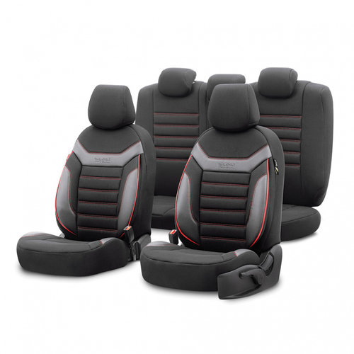 Set Huse Scaun Umbrella Individual Negru / Gri / Rosu IND-201