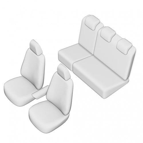 SET HUSE SCAUN UMBRELLA PENTRU FIAT DOBLO 5 LOCURI 2010- (BANCHETA FRACTIONATA) CU TETIERE SPATE IN ...