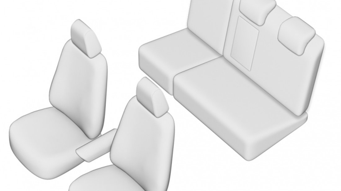 SET HUSE SCAUN UMBRELLA PENTRU VW TIGUAN 2008-2011 (BANCHETA FRACTIONATA. MASUTA CAFEA) CU TETIERE SPATE IN FORMA DE L