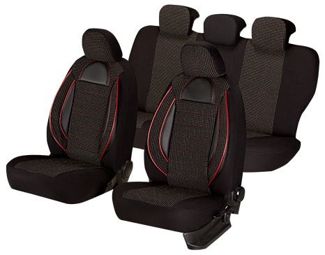 Set Huse Scaun Umbrella Racing Negru 44487