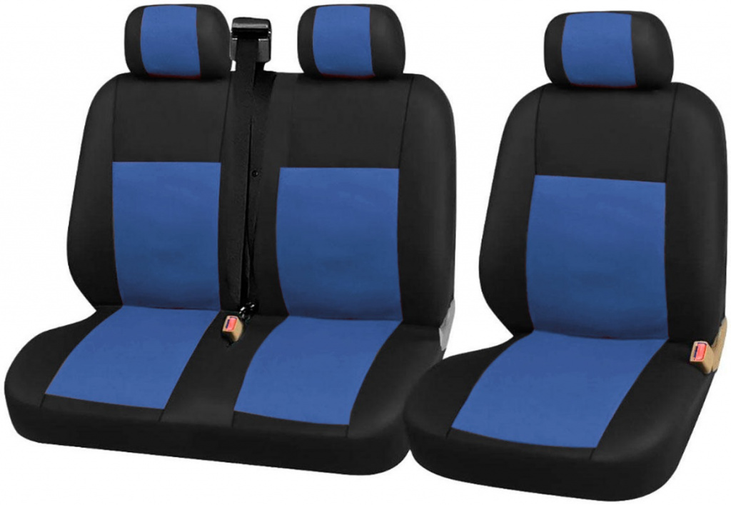 Set Huse Scaun Universale Textil Fata Autoutilitara, Bus 2+1 Albastru TAP923