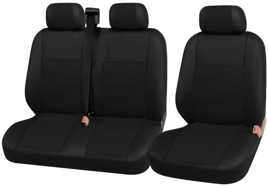 Set Huse Scaun Universale Textil Fata Autoutilitara, Bus 2+1 Negru TAP924