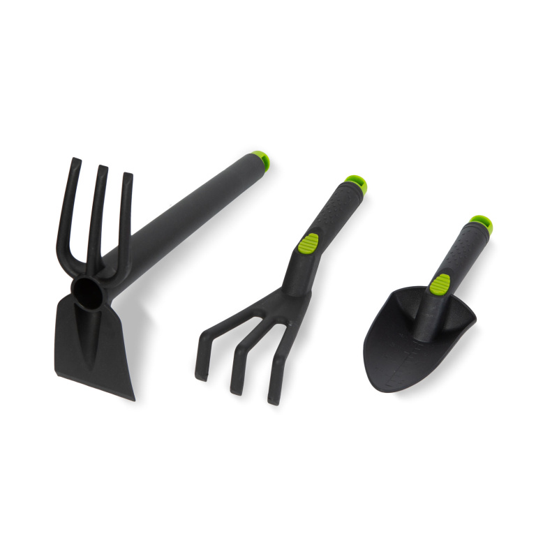 Set instrumente de grădină - cazma, greblă, sapă - plastic - 3 buc 11292B
