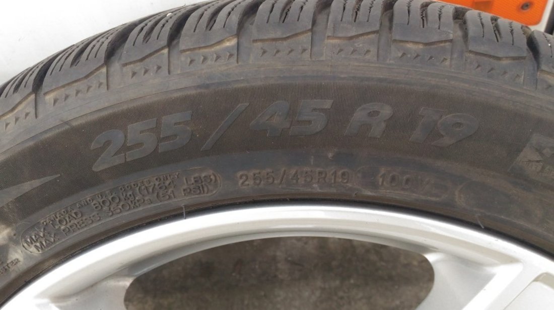 Set jante aliaj 5x112 pe 19 cu anvelope iarna MICHELIN PILOT ALPIN 255/45/19 Mercedes VW AUDI