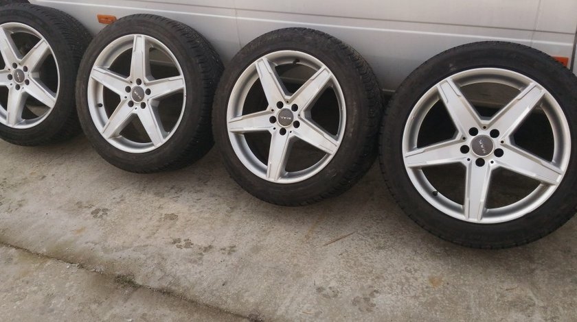Set jante aliaj 5x112 pe 19 cu anvelope iarna MICHELIN PILOT ALPIN 255/45/19 Mercedes VW AUDI