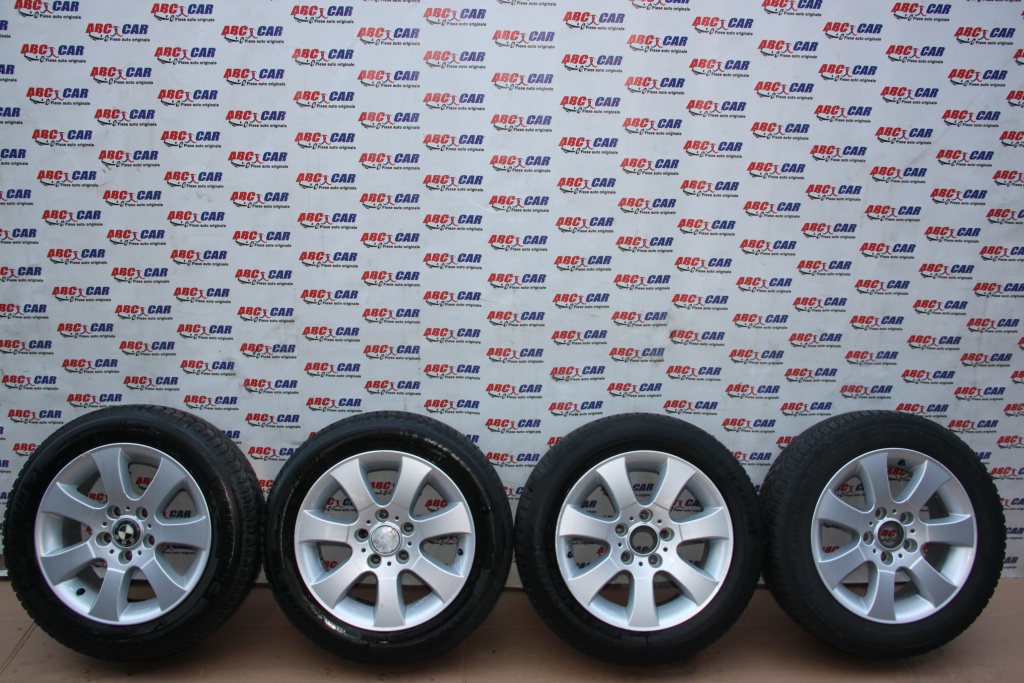 Set jante aliaj BBS R16 cu anvelope de iarna Michelin BMW Seria 3 E46 model 2004