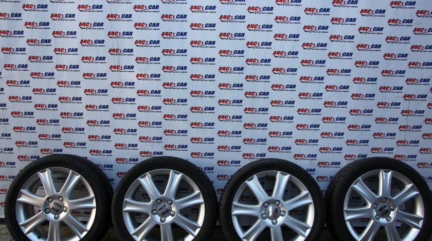 Set jante aliaj cu anvelope 225 / 45 / R17 5X112 ET 54 7.0JX17H2 R17 Seat Altea cod: 1P0601025J model 2009