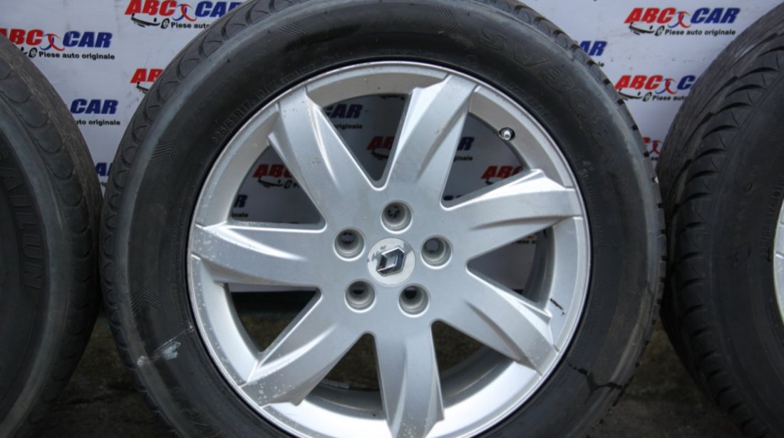 Set jante aliaj cu anvelope 225 / 55 / R17 7JX17 5X108 Renault Laguna 2 model 2004