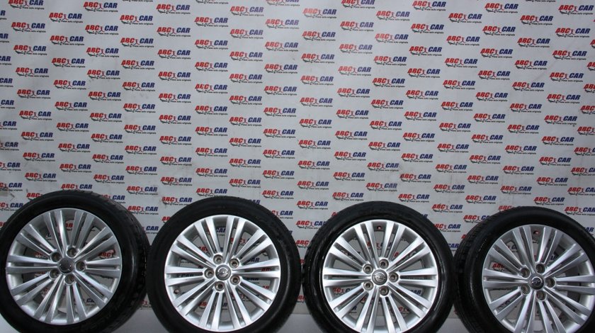 Set jante aliaj cu anvelope de vara 245 / 45 / R18 5X120 IS 42 18X8J Opel Insignia A cod 13313796 model 2012