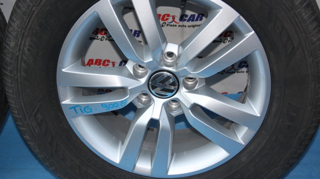 Set jante aliaj cu anvelope Hankook 6.5JX16H2 ET33 5X112 215 / 65 / R16 cod: 5N0601025AD VW Tiguan 5N