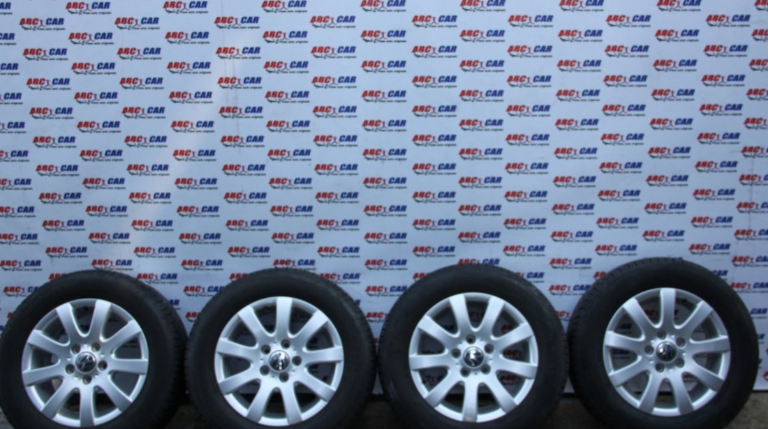 Set jante aliaj cu anvelope Michelin 195 / 65 / R15 ET 50 6.5JX15H2 5X112 VW Touran 1T cod: 1K0601025AQ