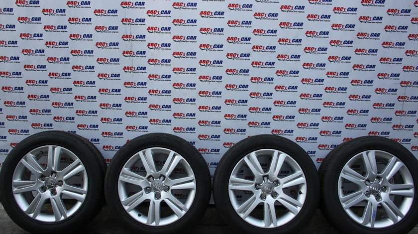 Set jante aliaj cu anvelope Pirelli 225 / 50 / R17 Audi A4 B8 8K cod: 8K0601025B model 2012