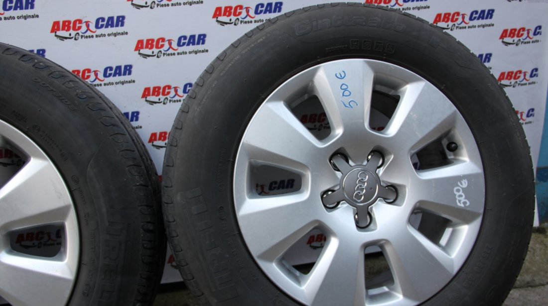 Set jante aliaj cu anvelope Pirelli 225 / 60 / R16 7,5 JX 16 5x112 cod: 4G0601025 Audi A6 4G C7 model 2014