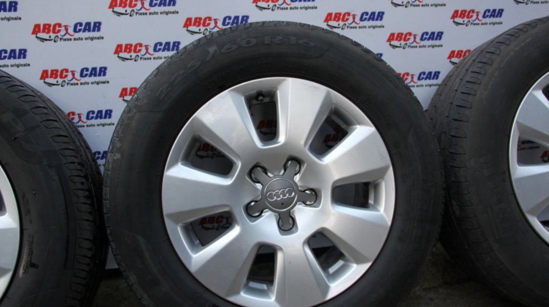 Set jante aliaj cu anvelope Pirelli 225 / 60 / R16 7,5 JX 16 5x112 cod: 4G0601025 Audi A6 4G C7 model 2014