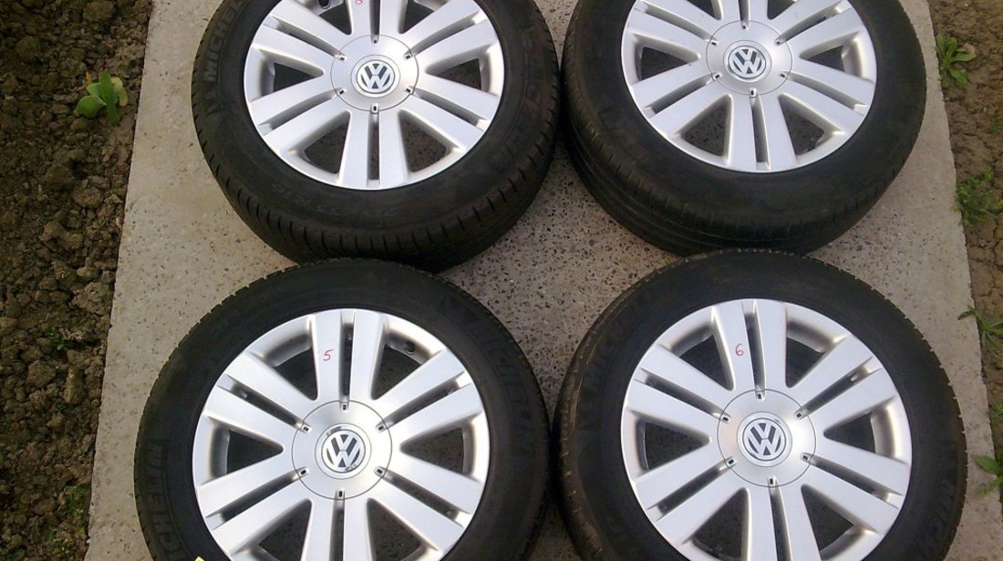 SET JANTE ALIAJ ORIGINALE VW PASSAT 3C PE 16 ANVELOPE VARA