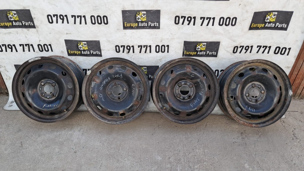 Set jante tabla 4x98 r15 Fiat Fiorino , Fiat 500 ,Fiat Bravo , Fiat Doblo , Fiat Panda , Fiat Punto ,Ford KA