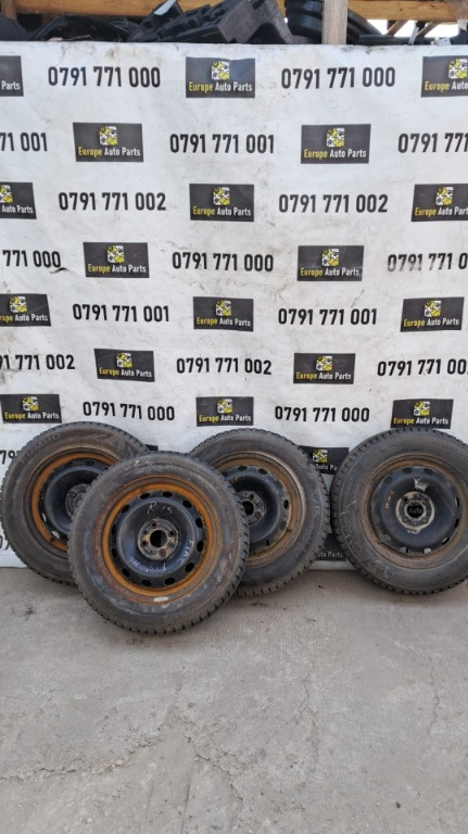 Set jante tabla cu anvelope 185/ 65 r15 4x98 Fiat Fiorino , Fiat 500 ,Fiat Bravo , Fiat Doblo , Fiat Panda ,