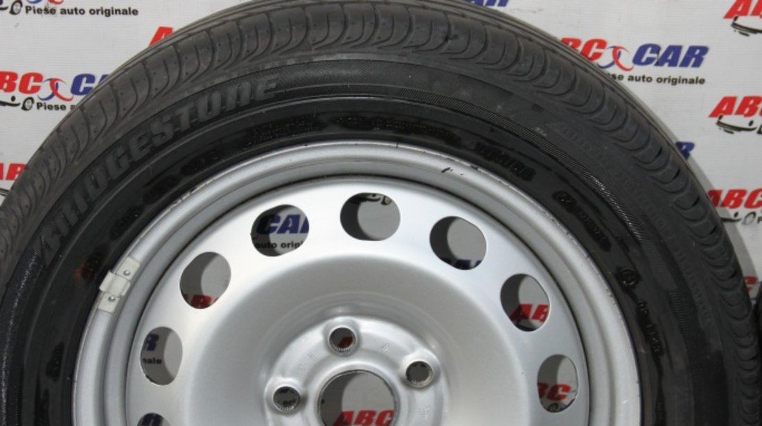 Set jante tabla cu anvelope Brigestone 205/55/R16 VW Caddy 2K 6JX16H2 ET 50 model 2013