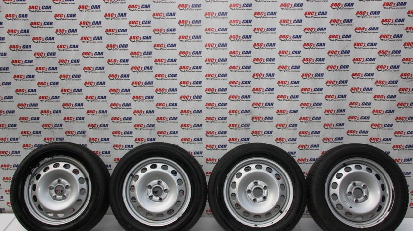 Set jante tabla cu anvelope Brigestone 205/55/R16 VW Caddy 2K 6JX16H2 ET 50 model 2013